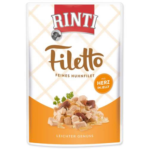Rinti Dog Filetto kapsa kuře+kuřecí srdce v želé 100 g