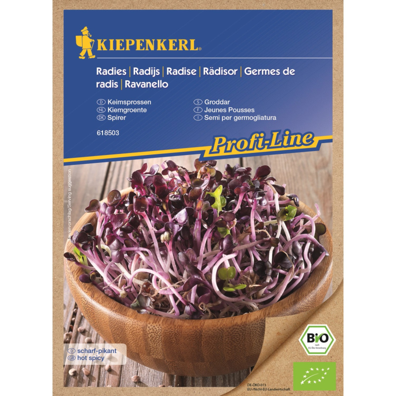 Kielpenkerl Výhonky BIO Ředkev setá, červená