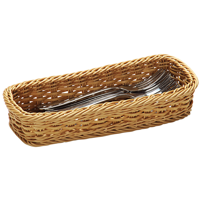 Košík na příbory, servírovací box, hnědý, 28 x 11,5 cm, Kesper hnědý