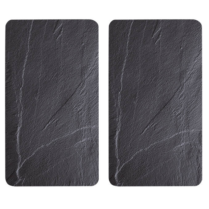 Ochranné sklněné desky na sporák, STONE SLATE, 2 kusy, Kesper, antracitové antracitová