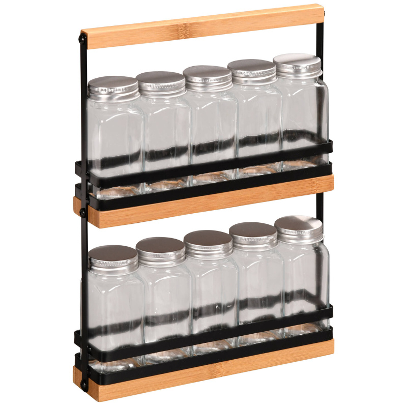 Kesper Organizér na koření, skleněné dózy, 100 ml transparentní