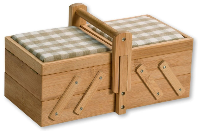 Kesper Kufřík na šití, bambus, 29 x 14 x 14,5 cm