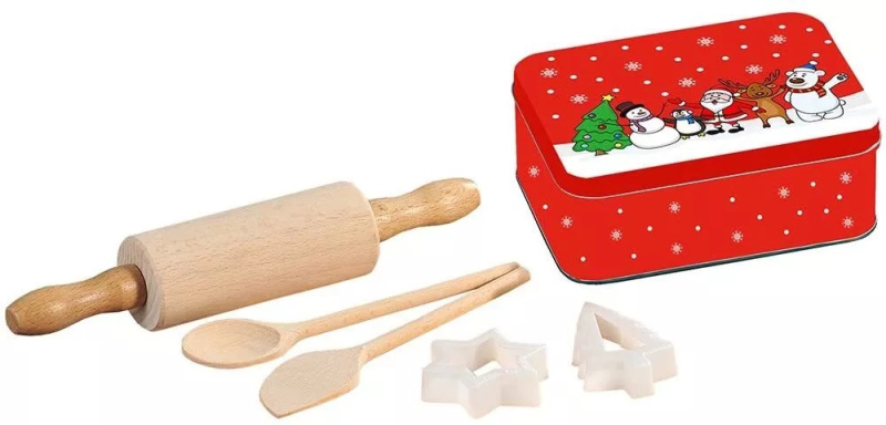 Kesper Dřevěná dětská sada na pečení, 5 ks