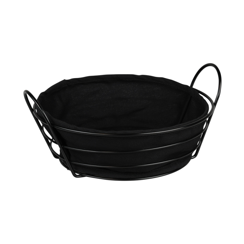 Kesper Kovový košík na pečivo, Ø 24 cm černá