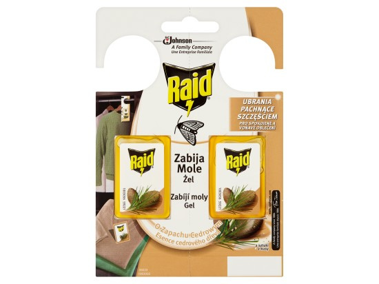 Raid háček proti šatním molům s vůní cedru 2 ks
