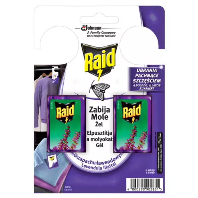 Raid Háček proti šatním molům s vůní levandule 2 ks