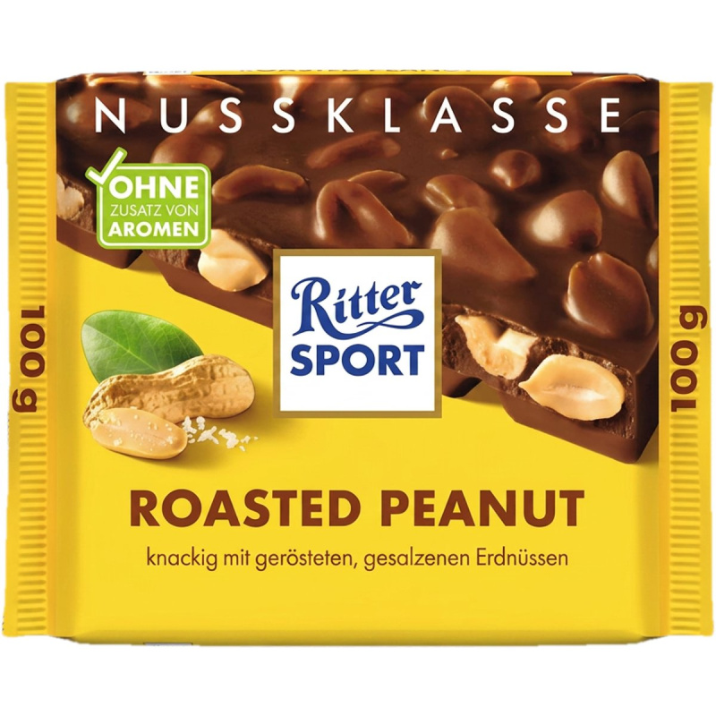 Ritter Sport Mléčná čokoláda s praženými solenými arašídy