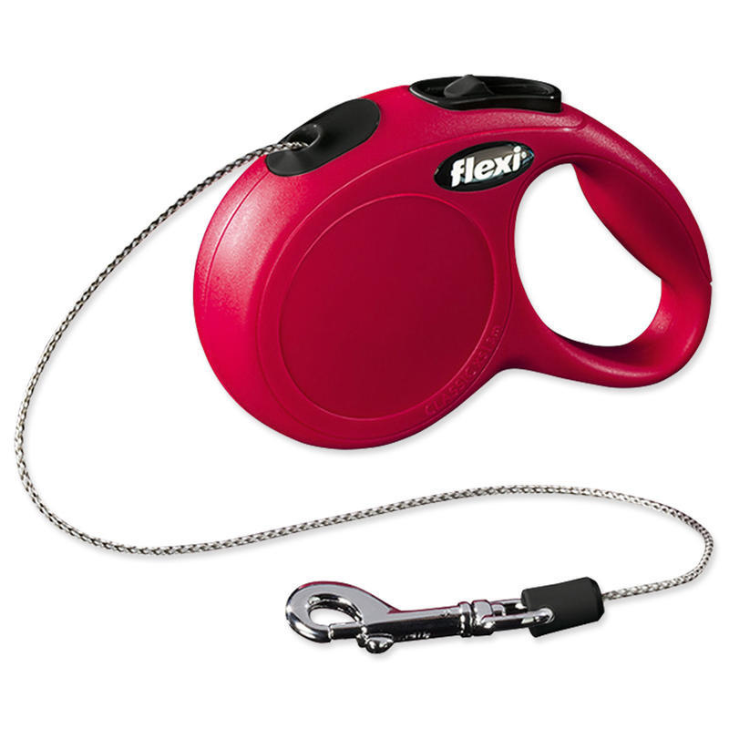 Vodítko FLEXI Classic NEW lanko 3 m/ 8 kg červená