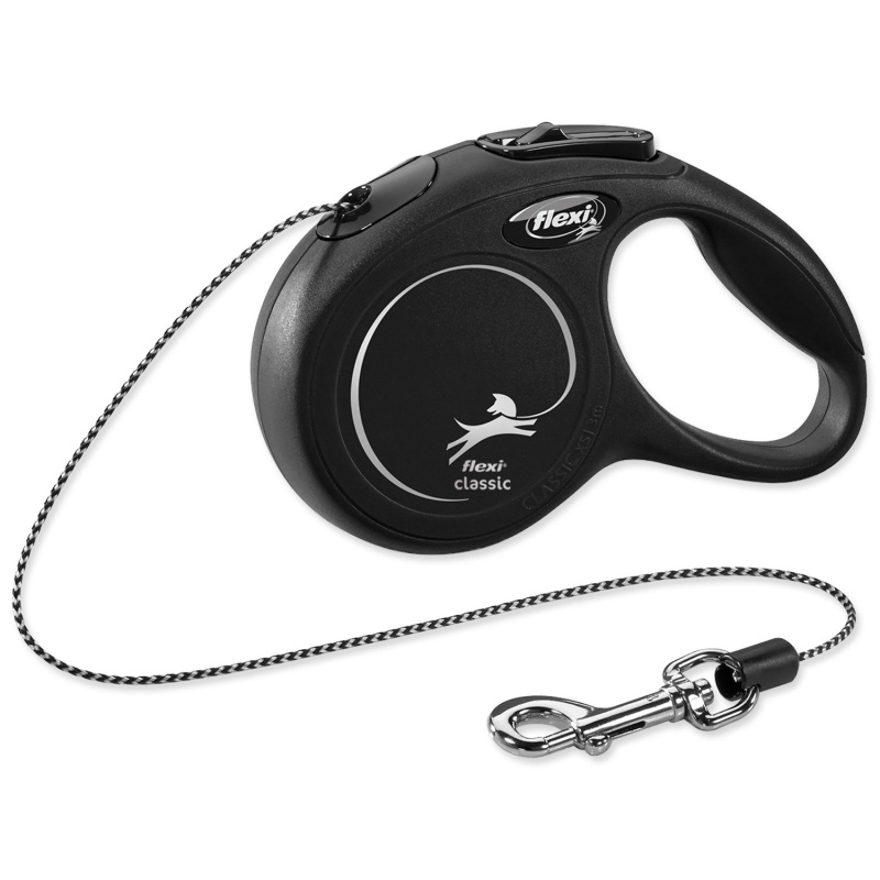 Vodítko FLEXI Classic NEW lanko 3 m/ 8 kg černá