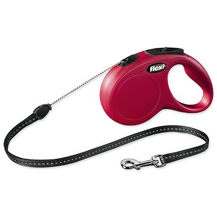 Vodítko FLEXI Classic NEW lanko 5 m/ 12 kg červená