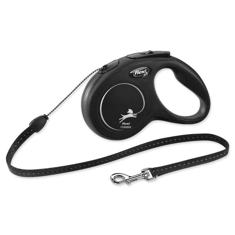 Vodítko FLEXI Classic NEW lanko 5 m/ 12 kg černá