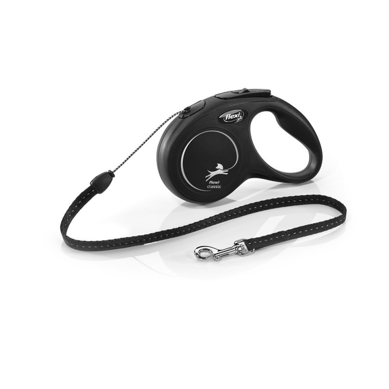 Vodítko FLEXI Classic NEW lanko 5 m/ 12 kg černá