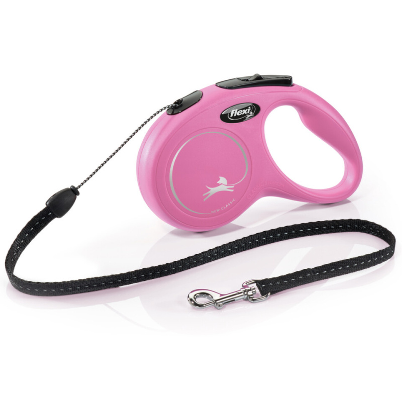 Vodítko FLEXI Classic NEW lanko 5m/ 12 kg růžová