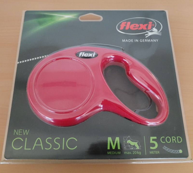 Vodítko FLEXI Classic NEW lanko 5 m/ 20 kg červená