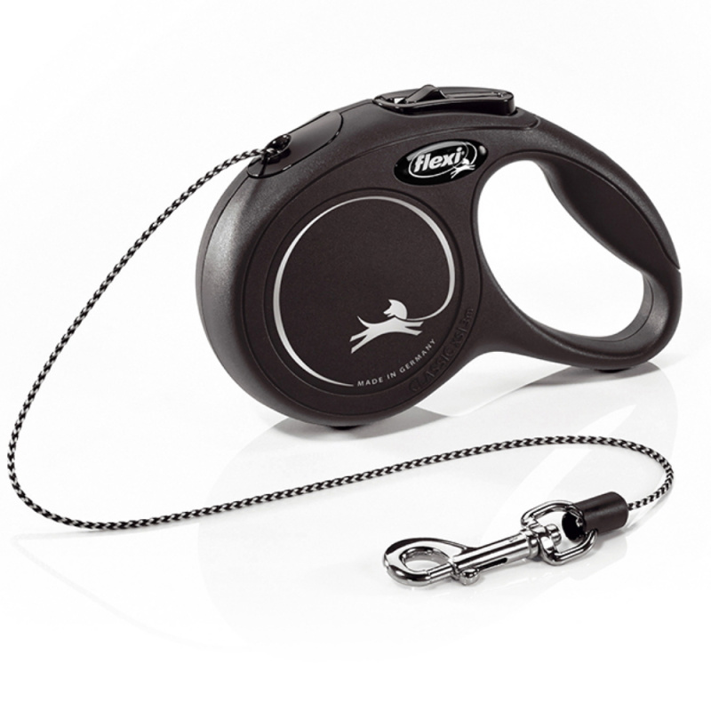 Vodítko FLEXI Classic NEW lanko 5 m/ 20 kg černá