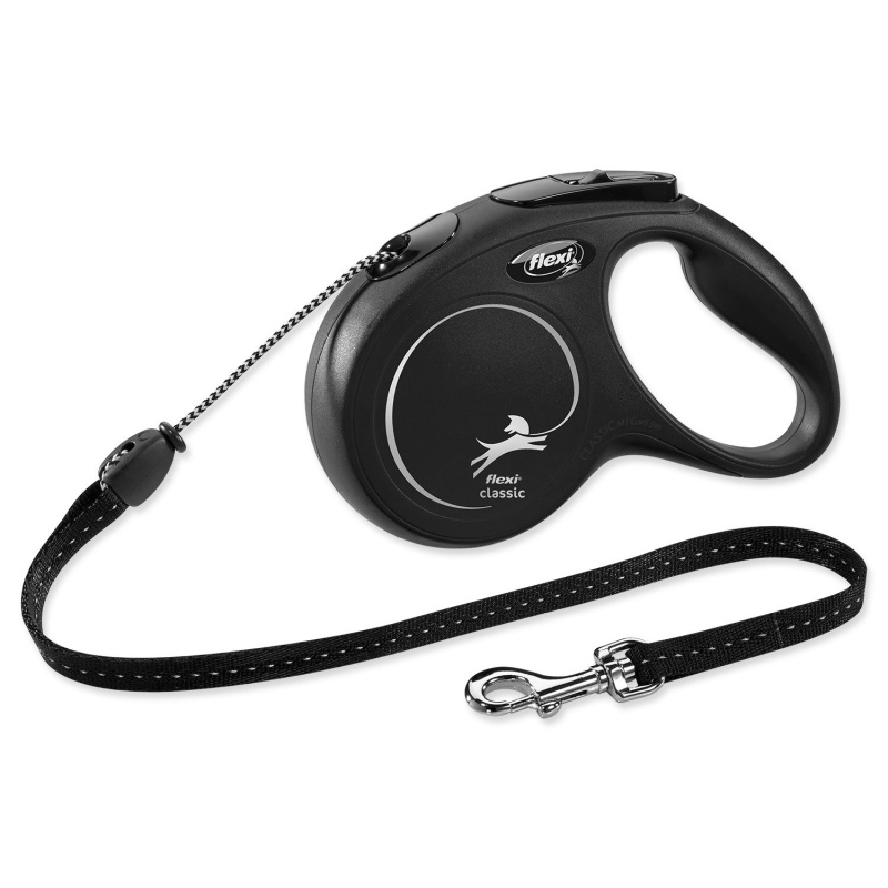 Vodítko FLEXI Classic NEW lanko 5 m/ 20 kg černá