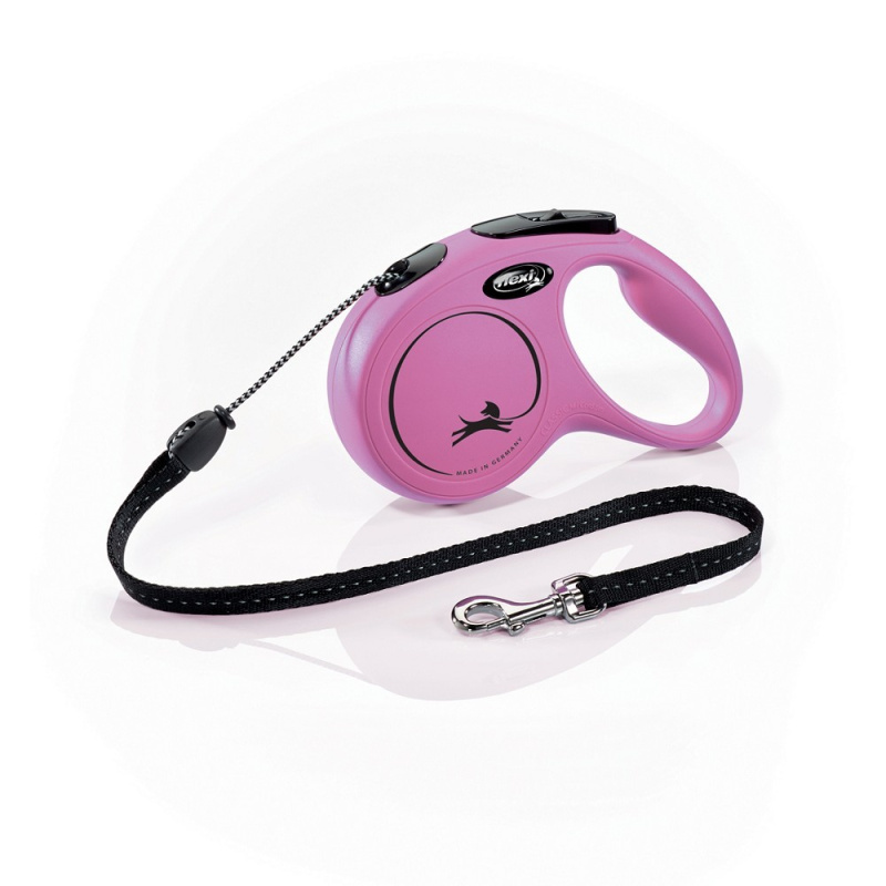 flexi Classic M lanko 5m/20kg růžová