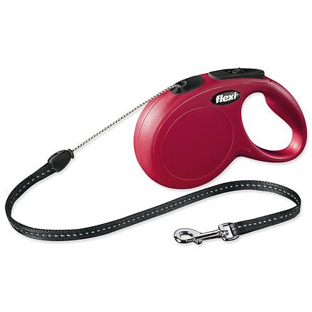 Vodítko FLEXI Classic NEW lanko 8 m/ 12 kg červená