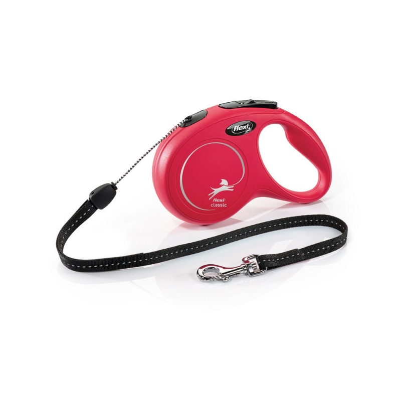 Vodítko FLEXI Classic NEW lanko 8 m/ 12 kg červená