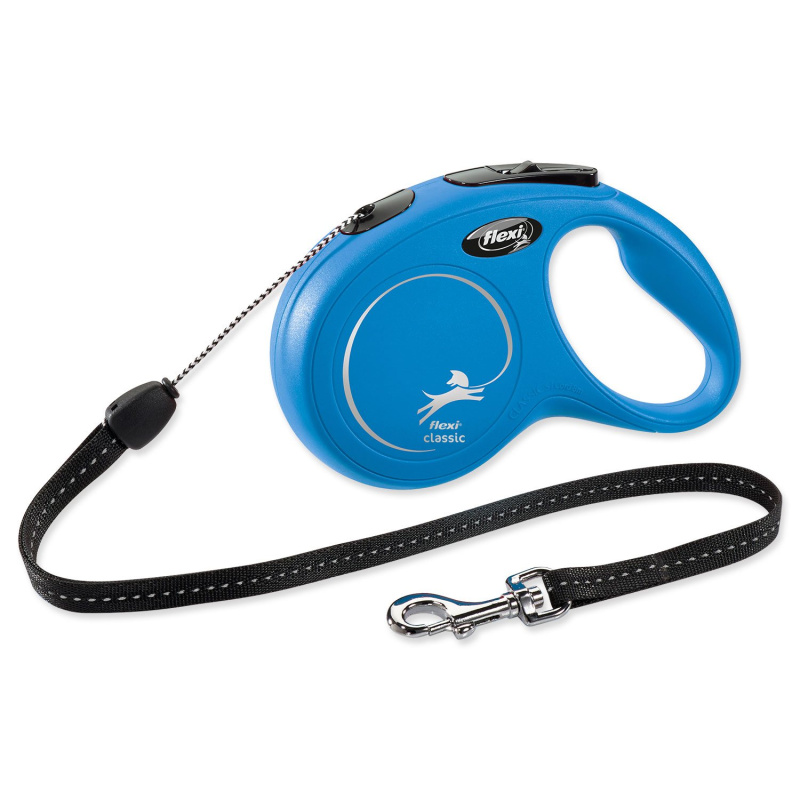 Vodítko FLEXI Classic NEW lanko 8 m/ 12 kg modrá