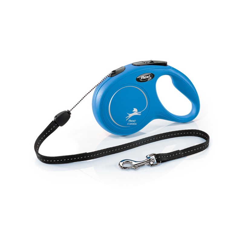 Vodítko FLEXI Classic NEW lanko 8 m/ 12 kg modrá