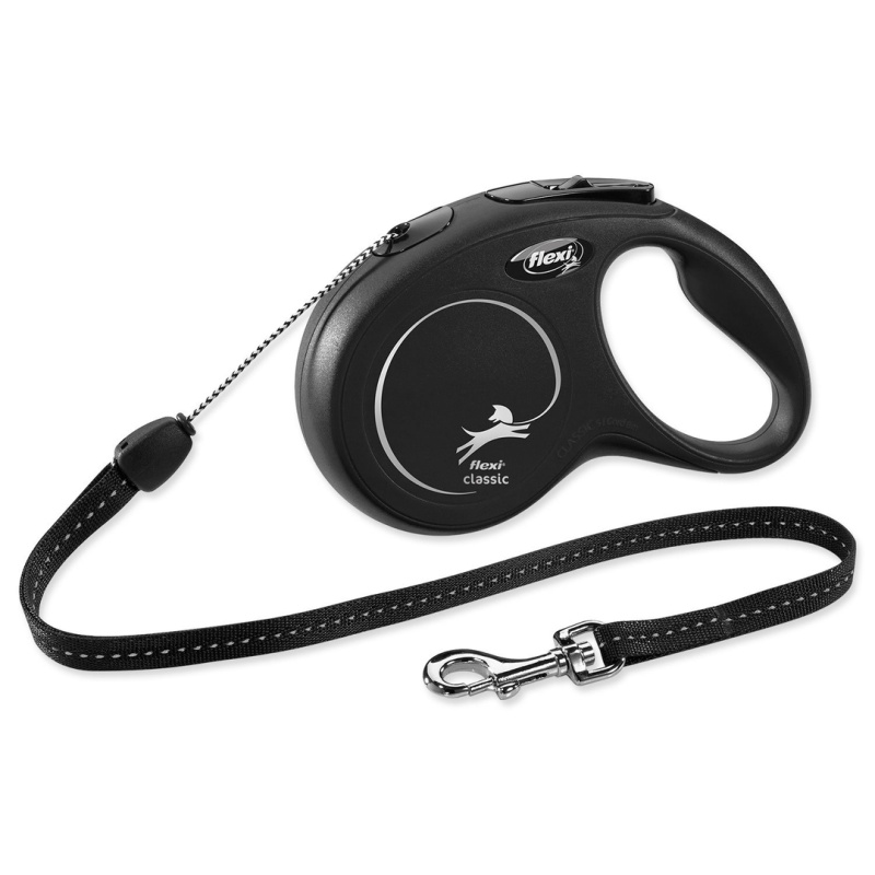 Vodítko FLEXI Classic NEW lanko 8 m/ 12 kg černá
