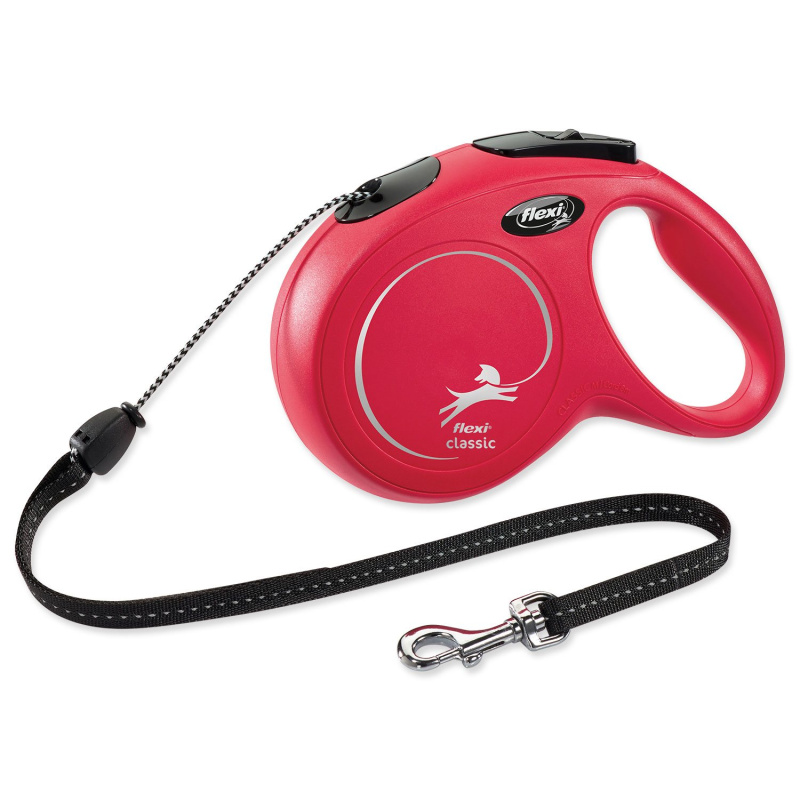 Vodítko FLEXI Classic NEW lanko 8 m/ 20 kg červená