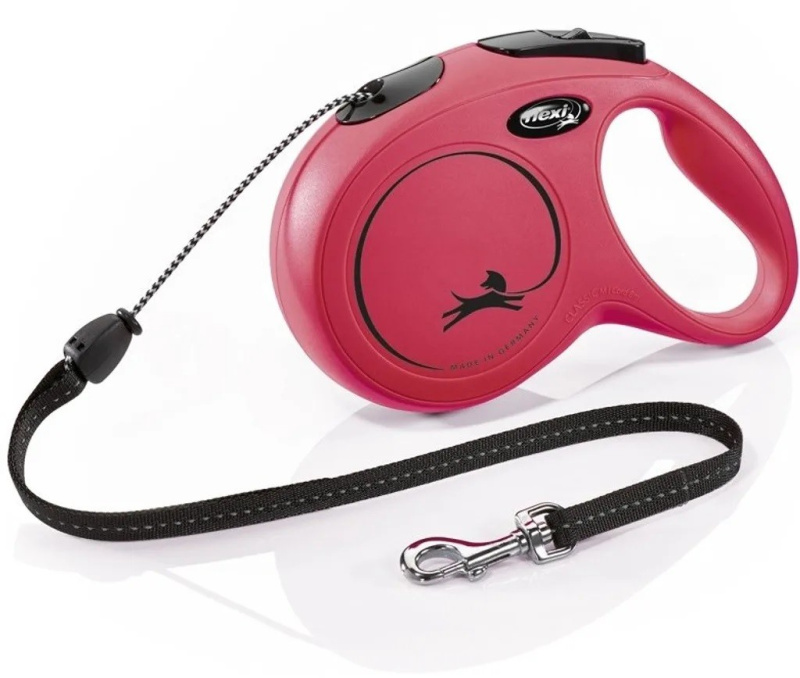 Vodítko FLEXI Classic NEW lanko 8 m/ 20 kg červená