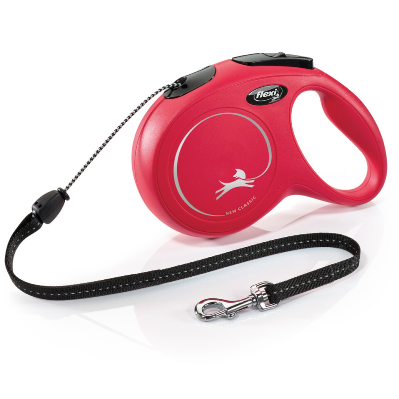 Vodítko FLEXI Classic NEW lanko 8 m/ 20 kg červená