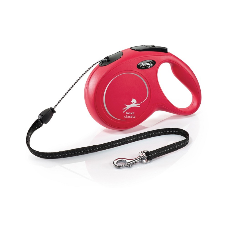 Vodítko FLEXI Classic NEW lanko 8 m/ 20 kg červená