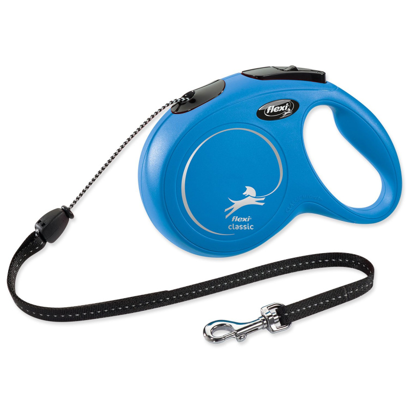 Vodítko FLEXI Classic NEW lanko 8 m/ 20 kg modrá