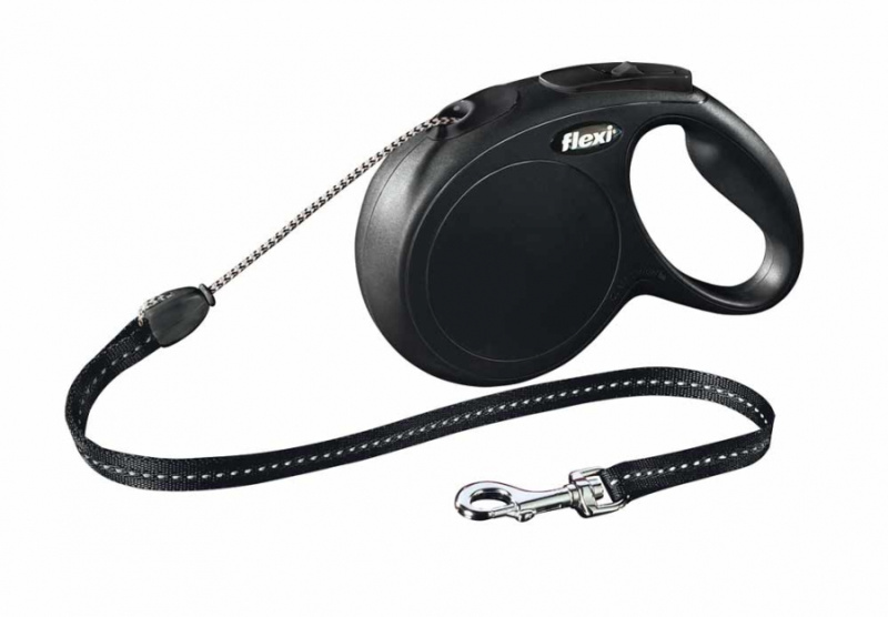 Vodítko FLEXI Classic NEW lanko 8 m/ 20 kg černá