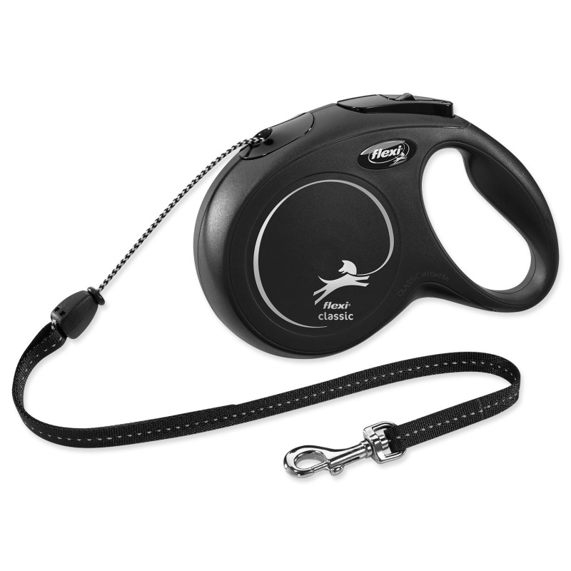 Vodítko FLEXI Classic NEW lanko 8 m/ 20 kg černá