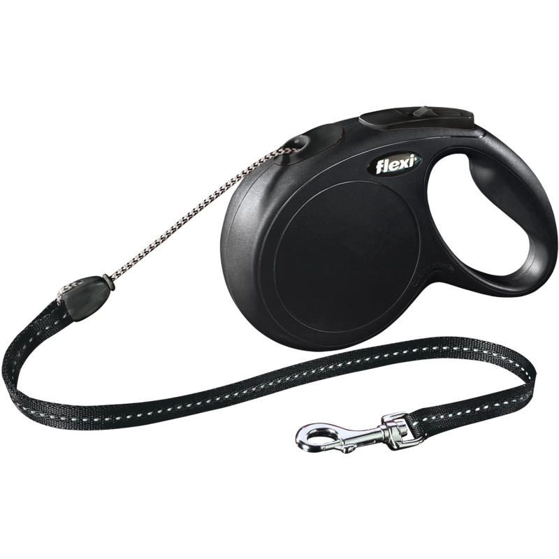 Vodítko FLEXI Classic NEW lanko 8 m/ 20 kg černá