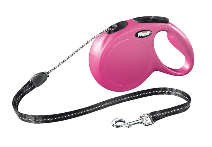 Vodítko FLEXI Classic NEW lanko 8m/ 20 kg růžová