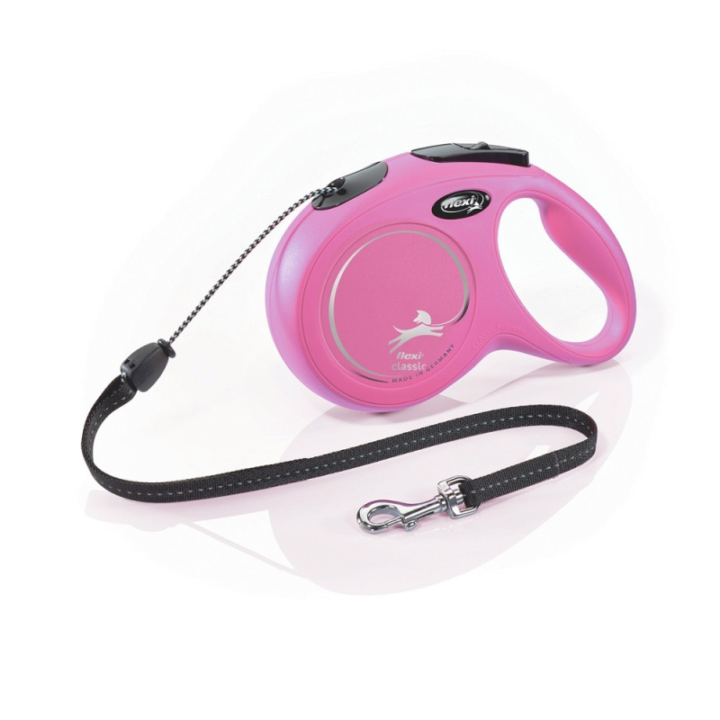 Vodítko FLEXI Classic NEW lanko 8m/ 20 kg růžová