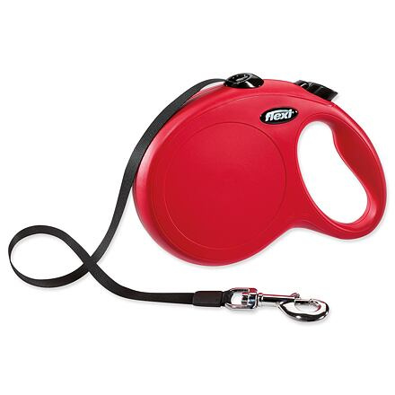 Vodítko FLEXI Classic NEW pásek 8 m/ 50 kg červená