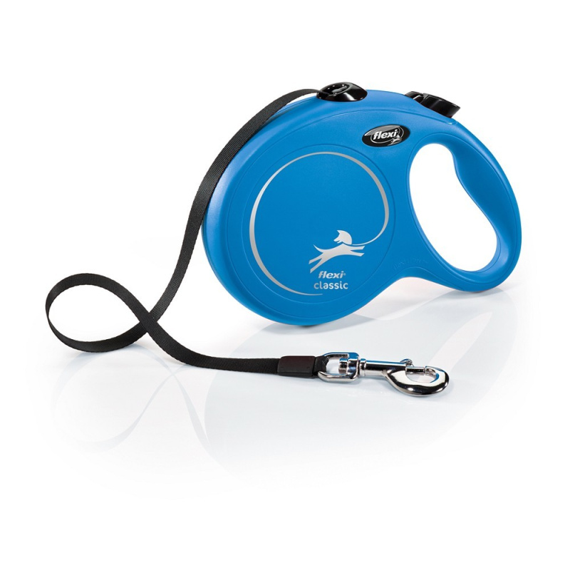 Vodítko FLEXI Classic NEW pásek 8 m/ 50 kg modrá