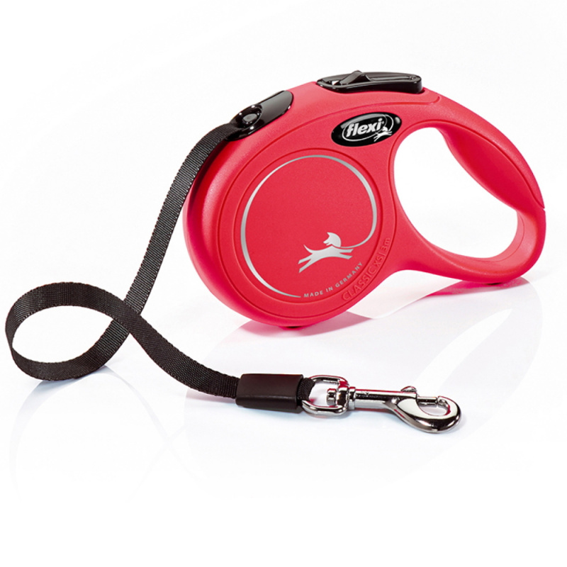 Vodítko FLEXI Classic NEW pásek 3 m/ 12 kg červená