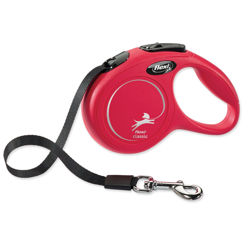 Vodítko FLEXI Classic NEW pásek 3 m/ 12 kg červená