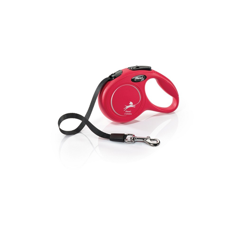 Vodítko FLEXI Classic NEW pásek 3 m/ 12 kg červená