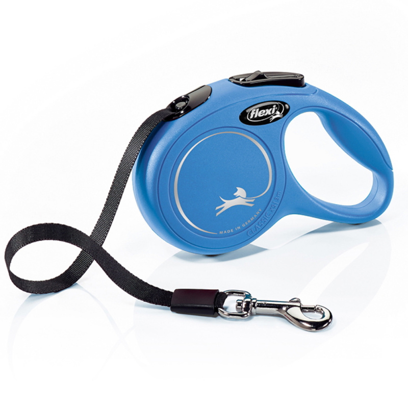 Vodítko FLEXI Classic NEW pásek 3 m/ 12 kg modrá