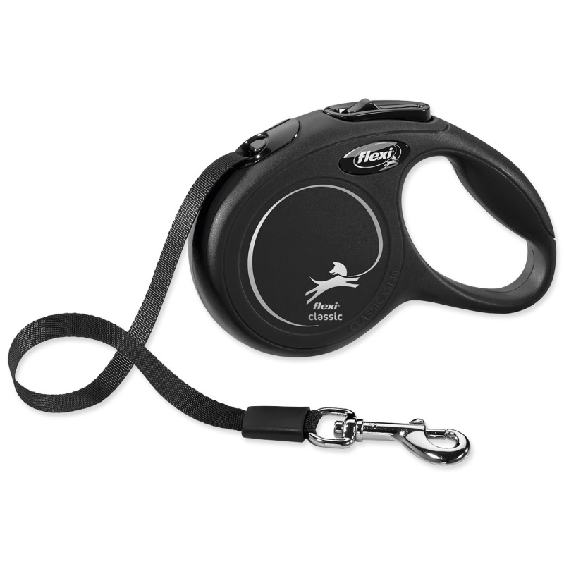 Vodítko FLEXI Classic NEW pásek 3 m/ 12 kg černá