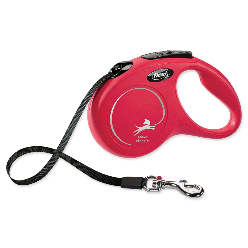 Vodítko FLEXI Classic NEW pásek 5 m/ 15 kg červená