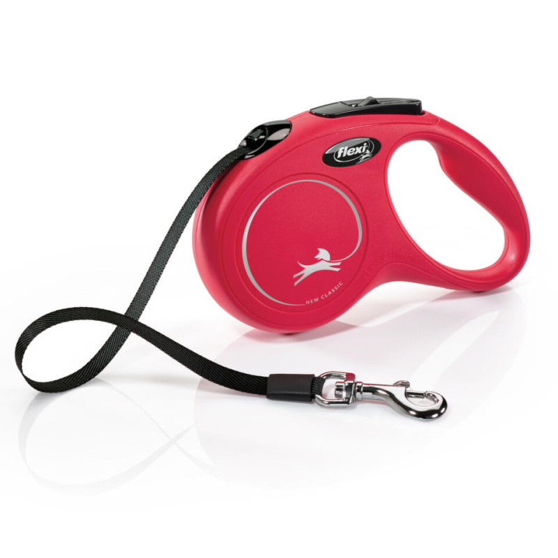 Vodítko FLEXI Classic NEW pásek 5 m/ 15 kg červená