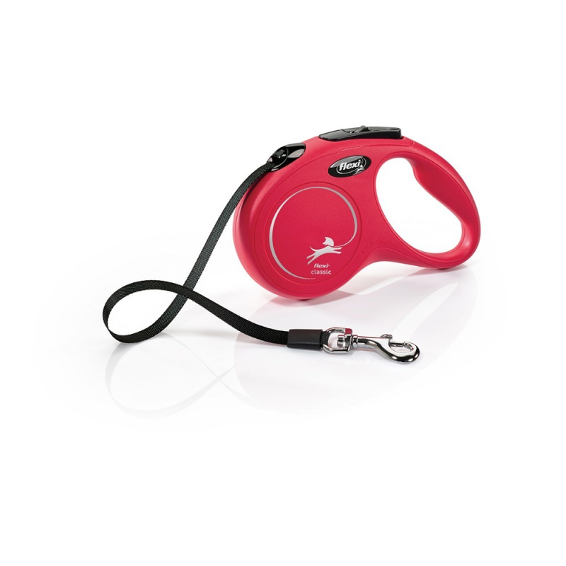 Vodítko FLEXI Classic NEW pásek 5 m/ 15 kg červená