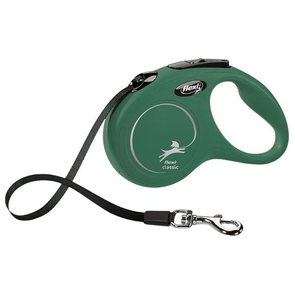 flexi Classic S pásek 5m/15kg olivová