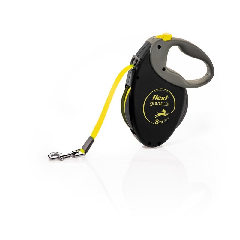 Vodítko FLEXI Giant  Pásek neon M -  8m/ 25 kg