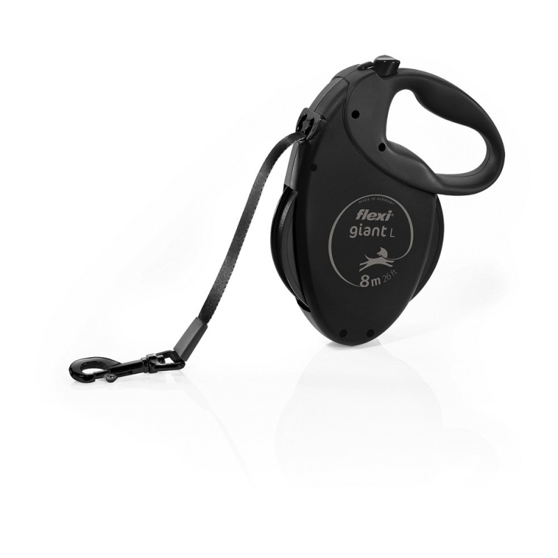 Samonavíjecí vodítko flexi Giant L Plus pásek 8m/50kg 02818-5 černá