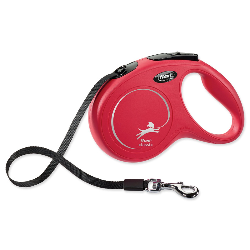 Vodítko FLEXI Classic NEW pásek 5 m/ 25 kg červená